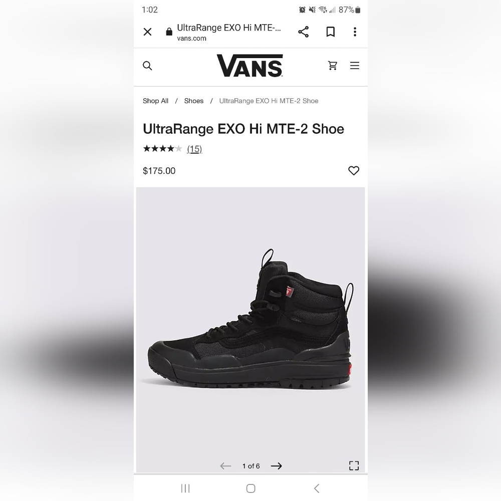 NEW NEVER WORN Vans Ultrarange MTE-2 9.5